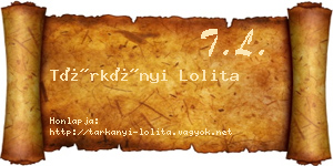 Tárkányi Lolita névjegykártya